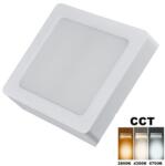 Life Light Led Led ufó lámpa CCT, 24W, a színek kézzel átkapcsolhatóak, 2800-4100-6700 kelvin, meleg-közép-hideg fehér, 2400 lumen. Life Light Led 3 év garancia! (LLUFO24WSQCCT)