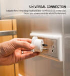 Fixed USA utazó adapter átalakító különböző aljzatokra fehér FIXED (FIXCT-US)