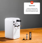 Fixed Világ utazó adapter 3xUSB-C 1xUSB GaN 120W fehér FIXED Voyager (FIXCT120-3C1A-WH)