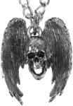 FALON Zgardă Skull With Wings - PSY1133