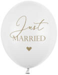  Balloons 30cm, Just Married, Pastel Pure White (1 pkt / 6 pc. ) (SB14P-237-008-6)