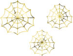  Paper decorations - Spiderwebs, gold (1 pkt / 3 pc. ) (DNT9-019M)