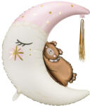  Foil balloon Teddy bear on the moon, 80x98 cm, mix (FB196)