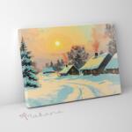 Makana Téli menedék - Számfestő készlet, kerettel (40x50cm)