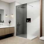 Water Fun Walk-in || Chrome Perete de duș, cu sticlă fumurie 120, 200cm, 8mm (WSF-1200)