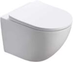 Foglia Set vas wc vortex suspendat, Rotund, Foglia Oslo si capac softclose alb (B2342)