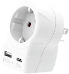 SKROSS Adaptor priza Skross 1.500284-E SHUKO - US cu USB-A, USB-C 20W (ADAPT-PLUG-EU/US/AC20PD-SKRS)
