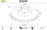 VALEO Disc frana VALEO COATED 672757 (672757)