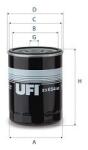 UFI Filtru ulei UFI 23.654. 00 (23.654.00)