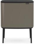 Brabantia Bo Touch Bin nyomófedeles szelektív hulladékgyűjtő magasított lábakon álló műanyag tartály 3x11L - X méret acél platinaszürke - 316043 (316043)
