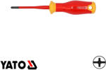 TOYA YT-282660 szigetelt csavarhúzó, slim, S2 acél - PH1/SLx80 mm (VDE 1000V) (YT-282660)
