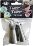 JEM cupcake díszítőcső szett, Twist 5, rozsdamentes acél, 2 db