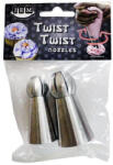 JEM cupcake díszítőcső szett, Twist 3, rozsdamentes acél, 2 db