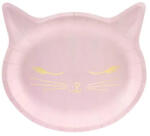 PARTYDECO tányér, papír, cica, 22×20 cm, 6db (TPP42)