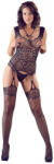 GoodLove NO: XQSE - Set de lenjerie intima cu tanga fără mâneci abstract (negru)