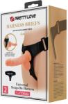 Pretty Love Harness Briefs Tom - set strap-on universal cu dildo realist de 20 cm