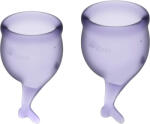 Satisfyer Feel Secure Menstrual Cup Set Purple - cupe menstruale 15 ml + 20 ml, 2 buc