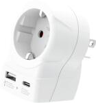 SKROSS Utazó adapter az Egyesült Államokba, beépített USB töltővel (USB-C, USB-A), 20W (1.500284-E) (1.500284-E)