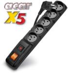HSK Data Panou de distributie ACAR X5/3m 5x220V negru+protectie la supracurent (9600)