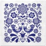 Regina szalvéta 1 rétegű 33x33 cm 45db Folk (Kékfestő)