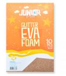 Junior Kreatív csillámos dekor gumilap A/4, óarany 10 db/csomag (134192) (134192)