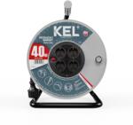 Lincos Hosszabbító vezeték dob védőkapcsolóval, fekete kábel, 40m (W-98879)