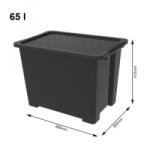 Rotho Evo Easy műanyag tároló doboz 65 liter fekete (1014308080R) (1014308080R)