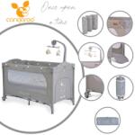 Cangaroo Once upon2 utazóágy 2 szintes, zenélő forgó játékkal szürke