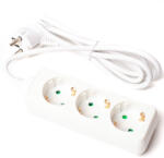  3-as elosztó 5m fehér (hosszabbító)