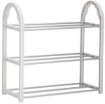 SPRINGOS 3 Polcos Cipőtartó - Műanyag-Fém - Fehér (HA2010)