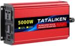  Power Inverter, tiszta szinuszhullám, univerzális aljzat, 12V5000W 220V