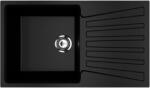 Ulgran U-703 Gránit egymedencés csepptálcás mosogatótálca 830 x 480 x 210 mm - Matt fekete (U-703-344)