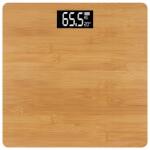 VERK GROUP Fürdőszobai mérleg elektronikus bambusz digitális lcd hőmérséklet 180kg (17135)