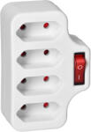 ORNO 4-fiókos elosztó kapcsolóval, fehér (OR-AE-13255)