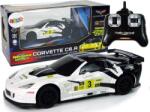 LeanToys Verseny Sport Autó R/C 1_24 Corvette C6. R Fehér 2.4 G Fények (9736) (9736)