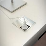 Demos Konnektor VersaHit Dual rejtett elosztó 2x230V Csiszolt alumínium (dem-314930)