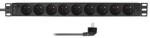 LogiLink 19" PDU 9 x francia/belga szabványos kimenet Type E (PDU9F03)