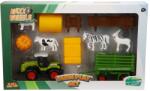 Sunman Set tractor cu accesorii agricole, Maxx Wheels, Remorca