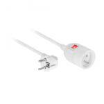 Rebel Hosszabbító kábel kapcsolóval, 1x aljzat, 3m, fehér