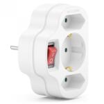  Triplu stecher cu 1 x Schuko + 2 x Euro Alb, MK5647 (MK5647)