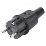  Stecher de alimentare Schuko tata 16A max. 2, 5 mm, SCHU-MC230/16-SW (SCHU-MC230/16-SW)