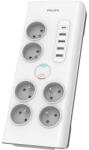 Philips Prelungitor Surge Protector 6 Prize 2m 5 X Usb Philips (ph-spn7060wa)