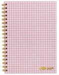 Pukka Pad Spirálfüzet, B5, vonalas, 80 lap, FSC, PUKKA PAD "Carpe Diem", rózsaszín kockás (PUP9377) - tintasziget