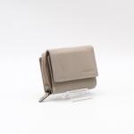 Gina Monti világos barna kivül cipzáras hátul lehajtós kicsi női bőr pénztárca 2321