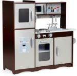 ECOTOYS Nagy fa konyha gyerekeknek szekrényekkel és hűtőszekrénnyel - ECOTOYS