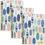 Pukka Pad Spirálfüzet, B5, vonalas, 80 lap, FSC, PUKKA PAD "Carpe Diem", toll minta 9379-CD (9379-CD)