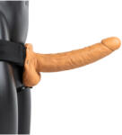 RealRock Vibrating Hollow Strap-On with Balls -23cm - titkossexshop