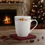 Altom Design Karácsonyi porcelán bögre 330 ml - kötött hatású (IMO-ALT-01010032822-29536)