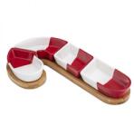 Altom Design Karácsonyi nyalóka alakú porcelán kínáló bambusz aljon - 30x3, 5x16, 5 cm (IMO-ALT-01010052596-338804)