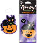 Puckator Autóillatosító, fekete macska és tök, Halloween (fűszeres tök illat) (PCT-AIRF175)